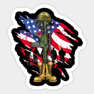 USA Veterans Flag Sticker